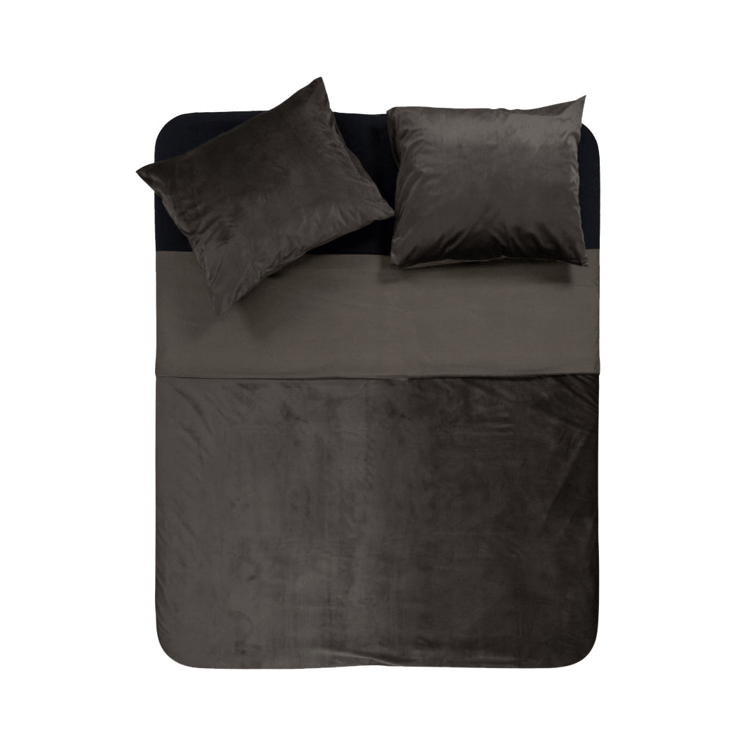 Velvet Piping Dekbedovertrek Deep Taupe - Velvet Piping - Fluweel zacht - Luxe verpakt