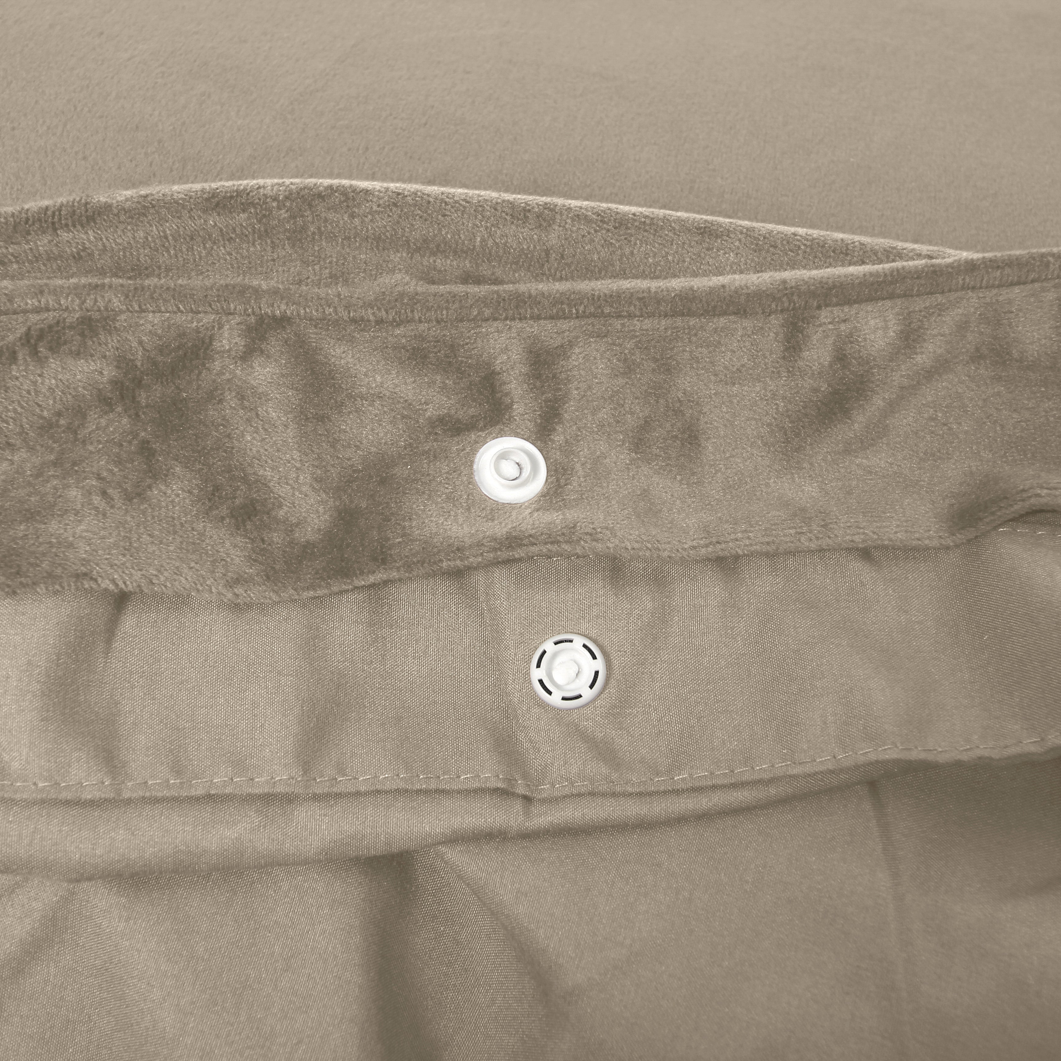 Velvet Piping Dekbedovertrek Taupe / Grijs - Velvet Piping - Fluweel zacht - Luxe verpakt