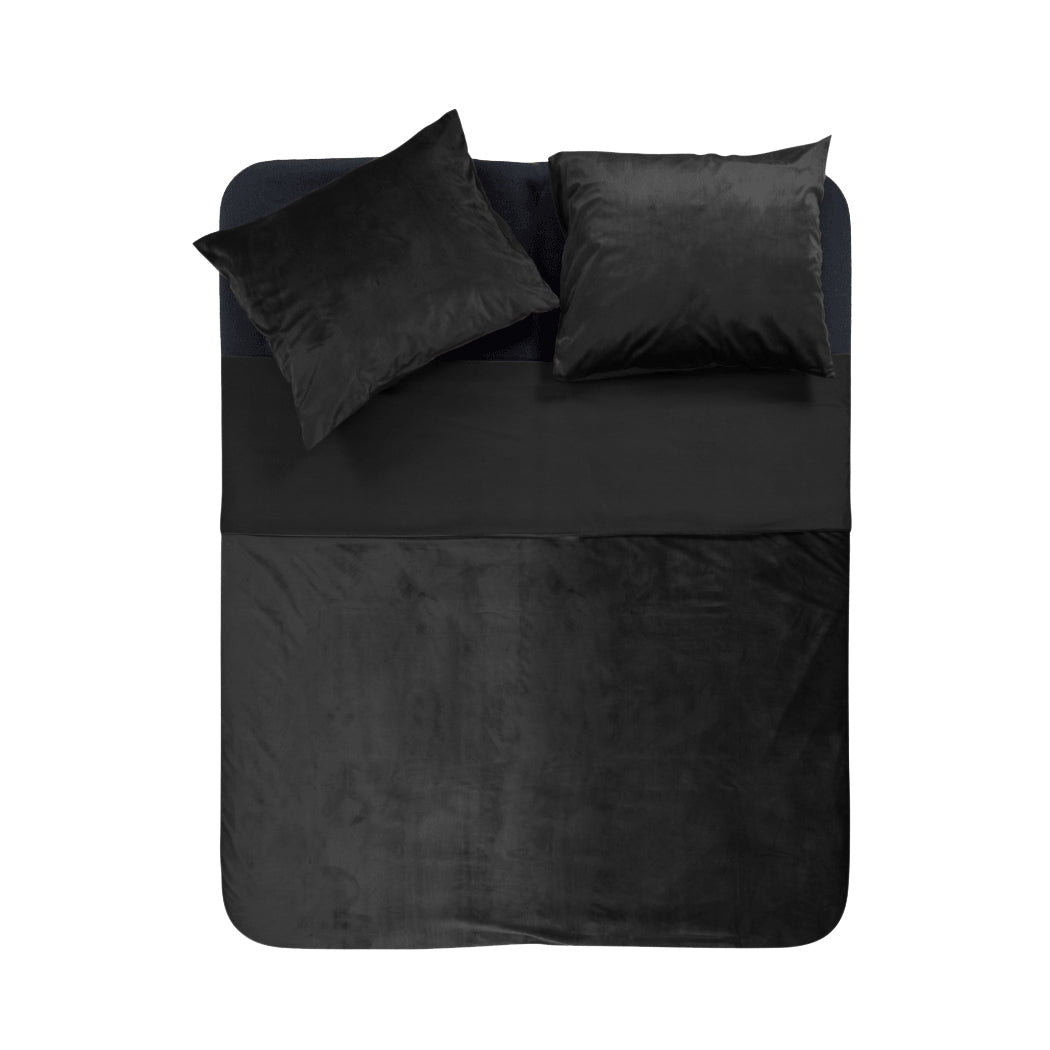Velvet Piping Dekbedovertrek Zwart - Velvet Piping - Fluweel zacht - Luxe verpakt
