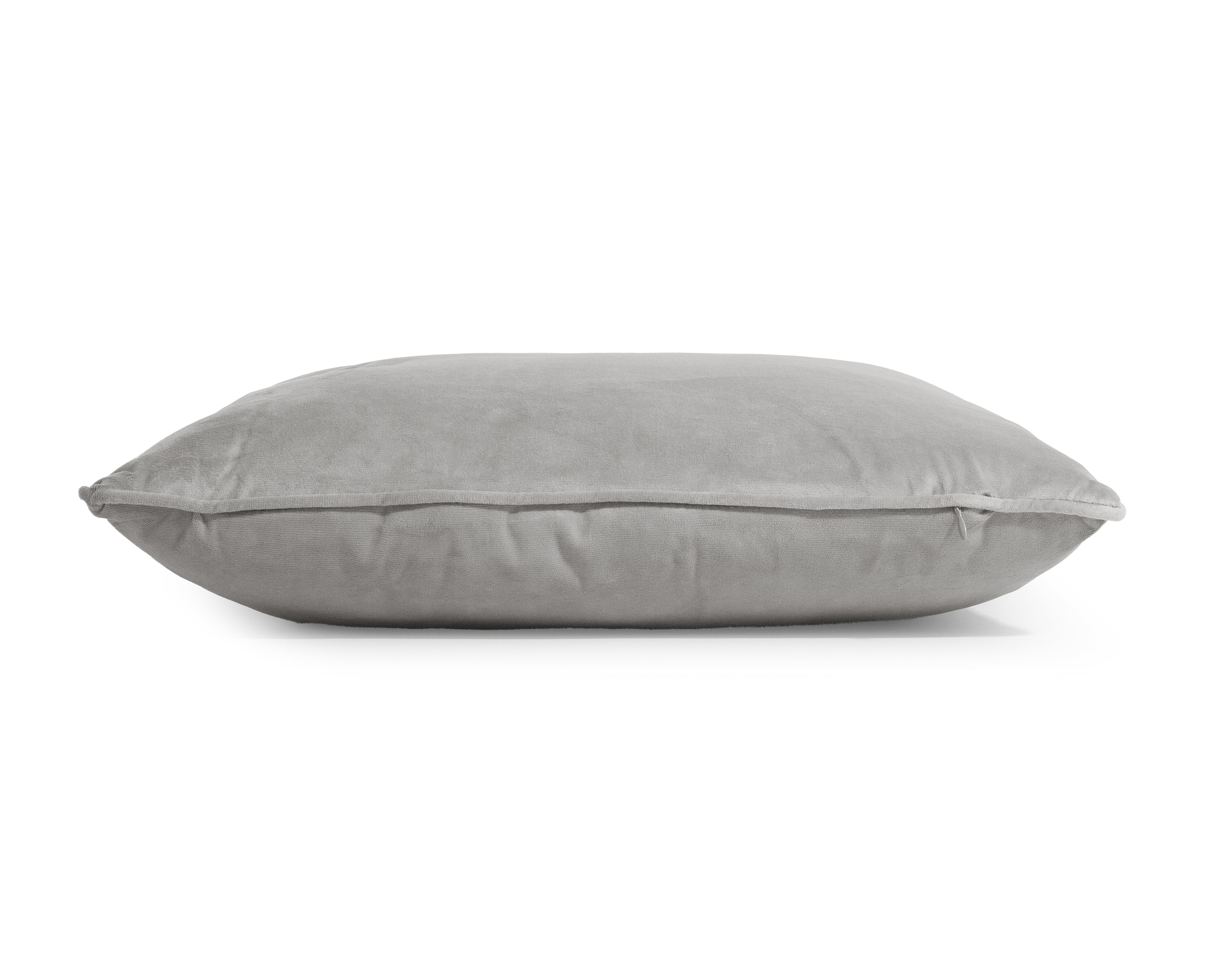 Velvet decorative cushion gray 50 x 50 - Wonderfully soft - Luxurious velvet fabric - Including zipper