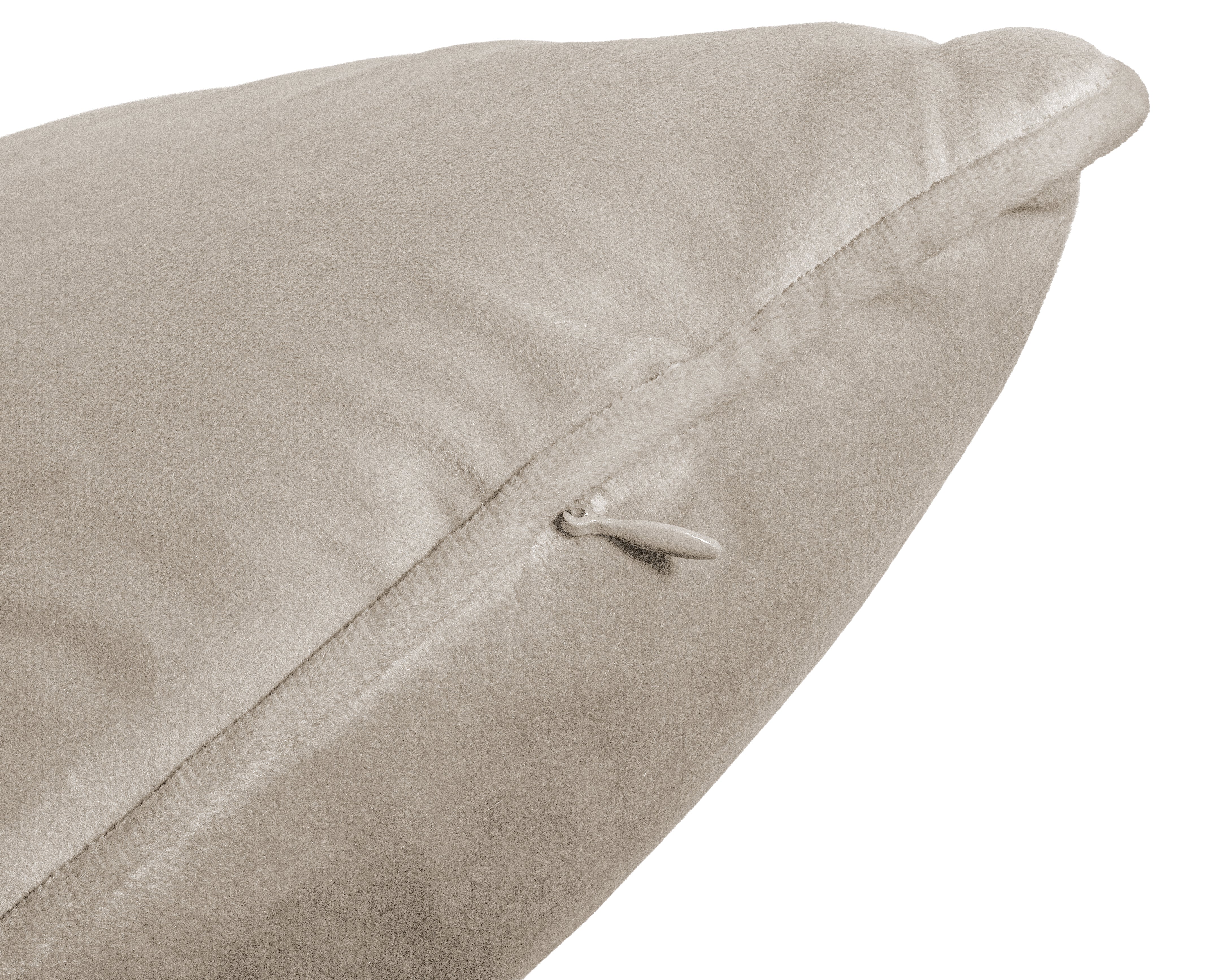Velvet Sierkussen Taupe 50 x 50 - Heerlijk zacht - Luxe velvet stof - Inclusief rits