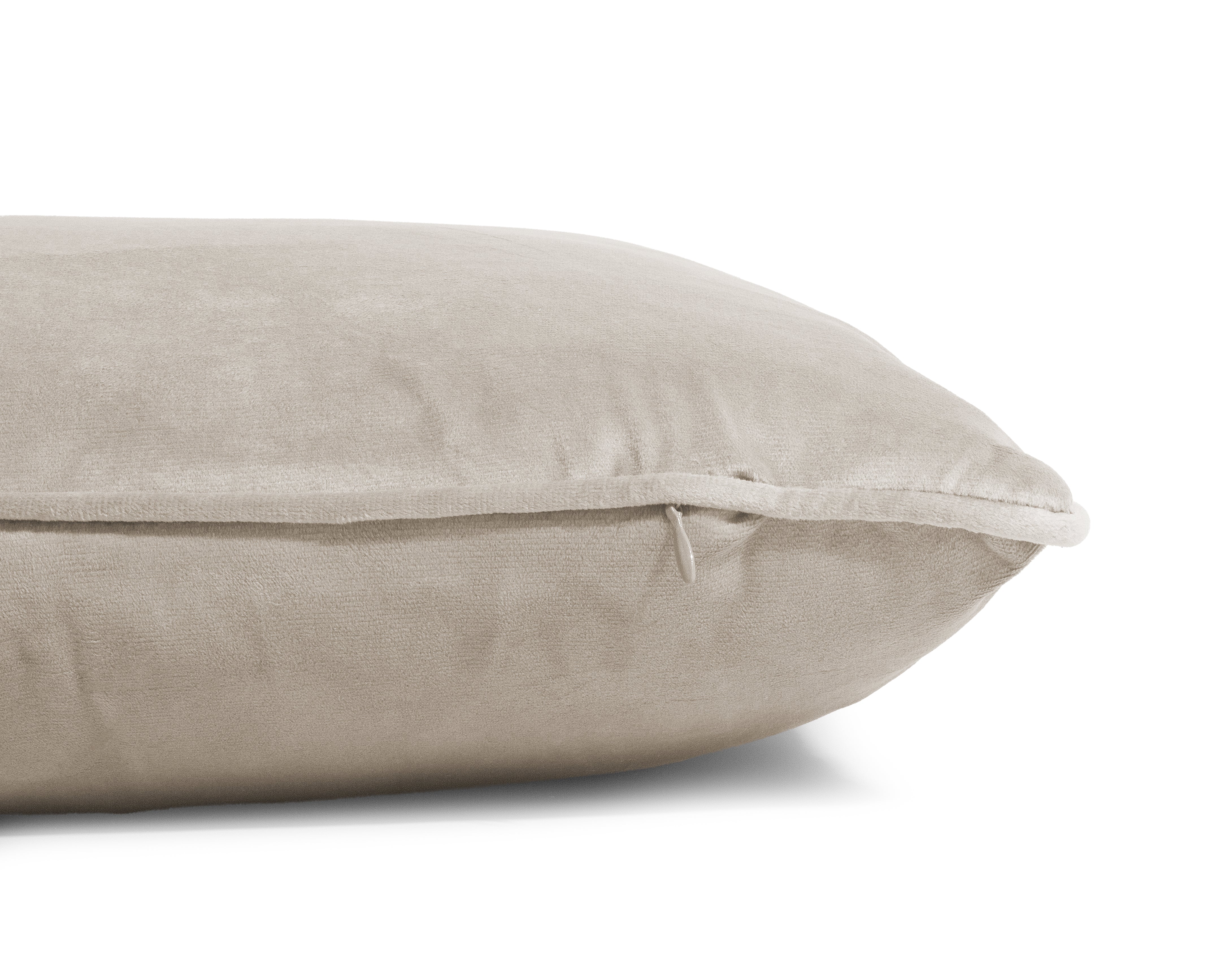 Velvet Sierkussen Taupe 50 x 50 - Heerlijk zacht - Luxe velvet stof - Inclusief rits