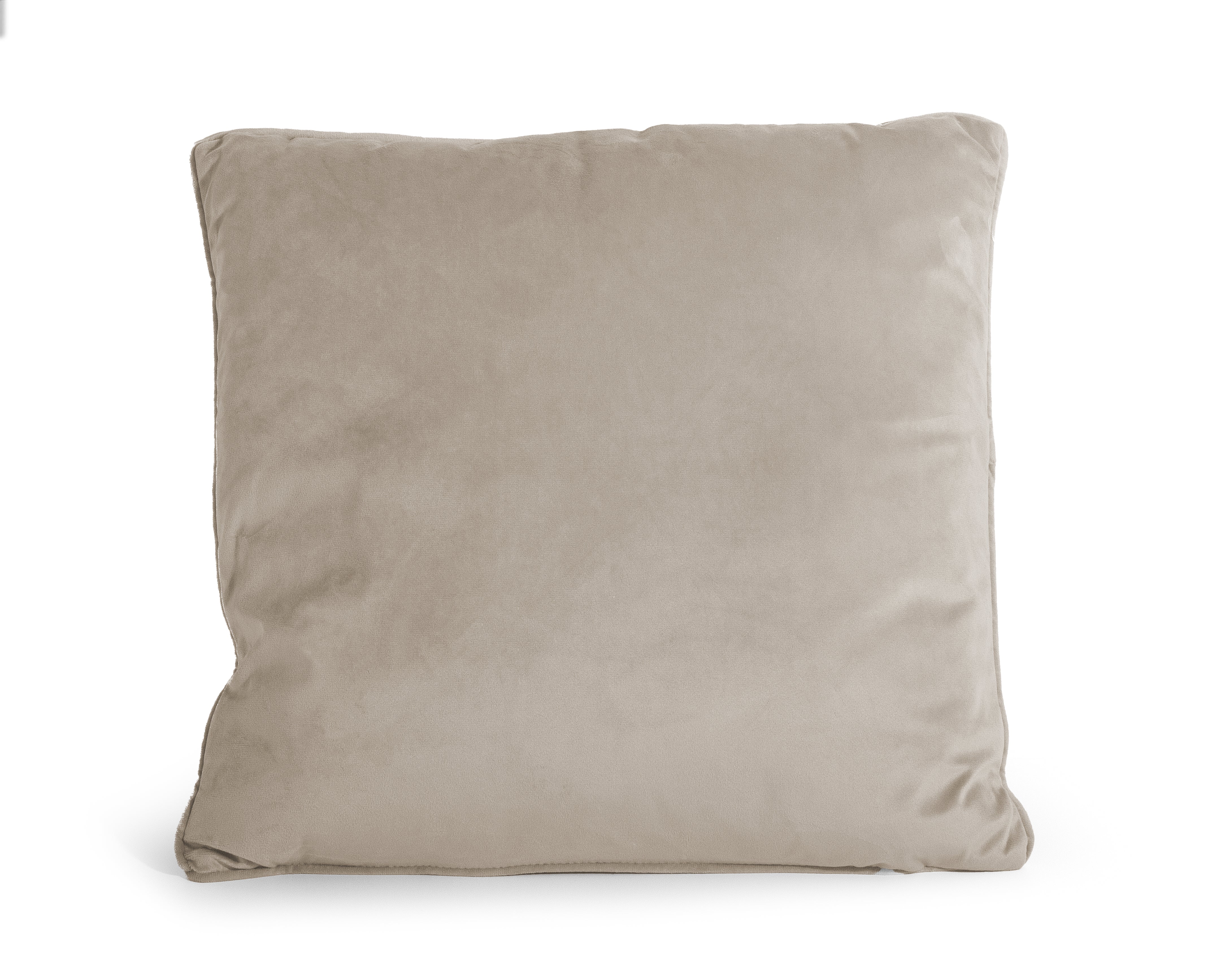 Velvet Sierkussen Taupe 50 x 50 - Heerlijk zacht - Luxe velvet stof - Inclusief rits