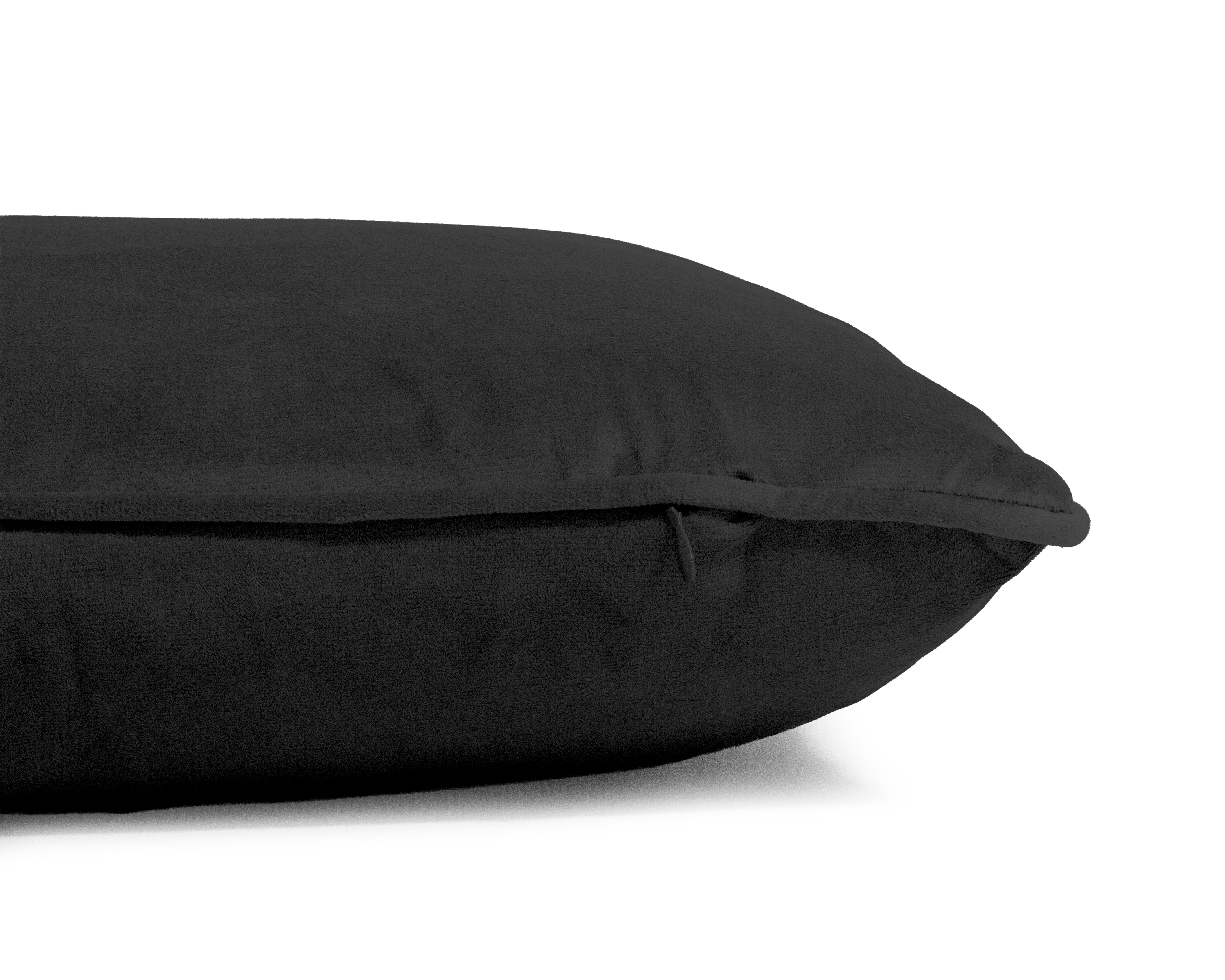 Velvet Sierkussen Zwart 50 x 50 - Heerlijk zacht - Luxe velvet stof - Inclusief rits