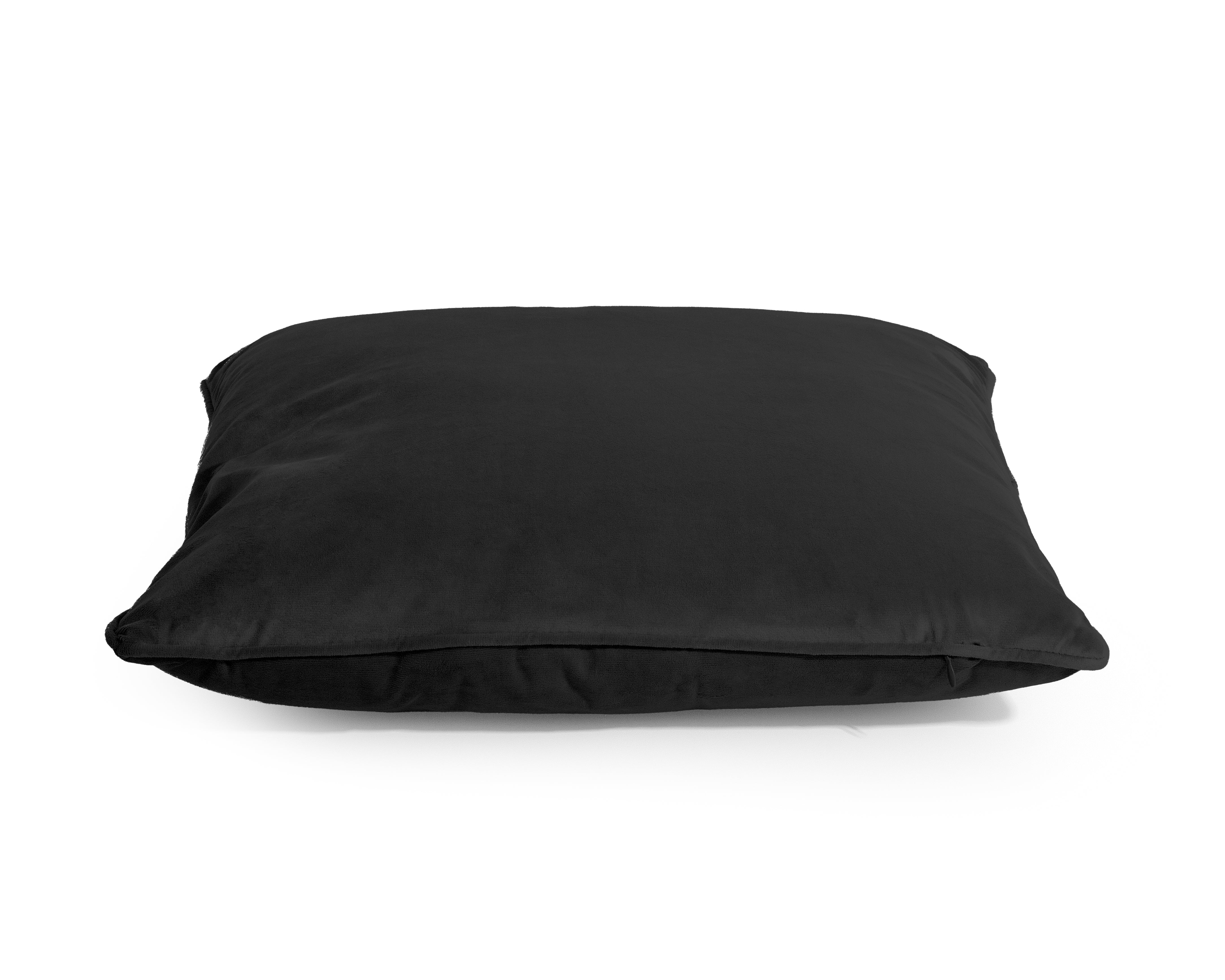 Velvet Sierkussen Zwart 50 x 50 - Heerlijk zacht - Luxe velvet stof - Inclusief rits