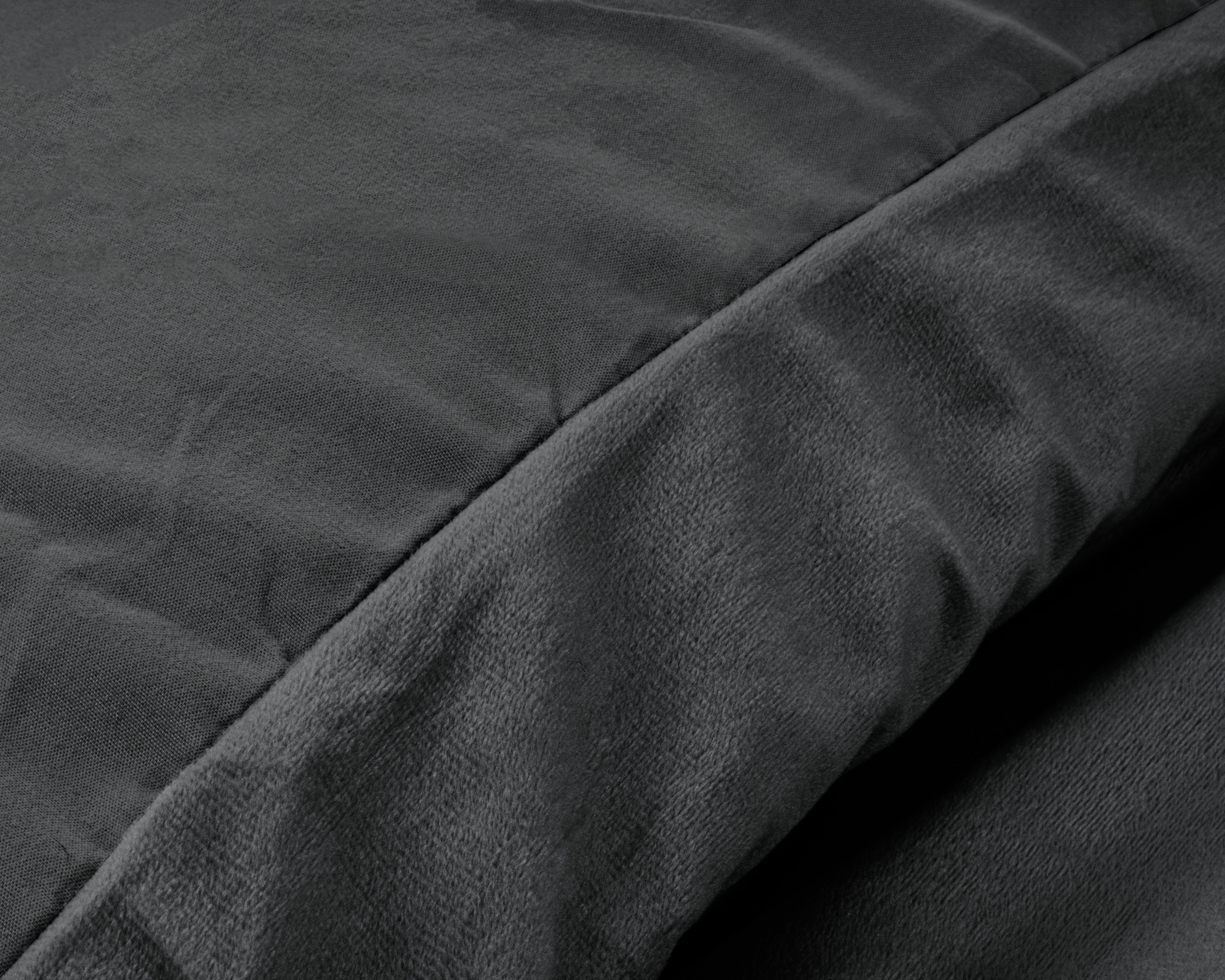 Velvet Uni Dekbedovertrek Antraciet - Fluweel zacht - Anti-allergisch - Luxe verpakt