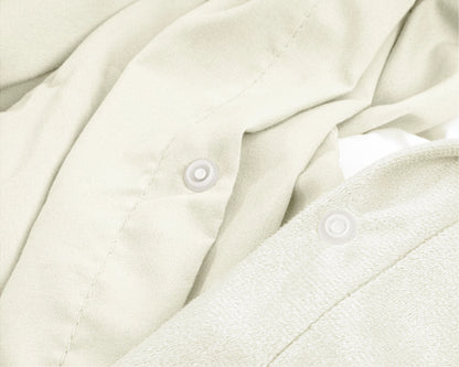 Velvet Uni Dekbedovertrek Creme - Fluweel zacht - Anti-allergisch - Luxe verpakt