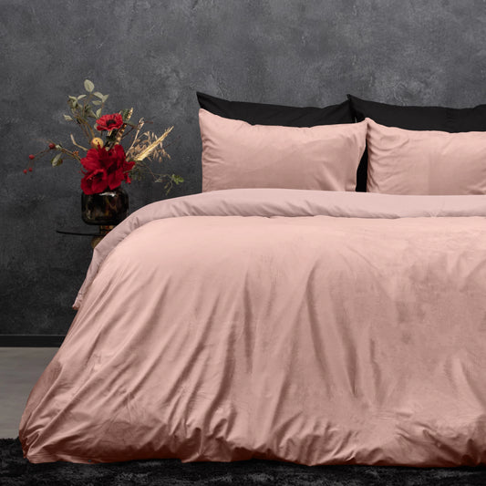 Velvet Uni Dekbedovertrek Roze - Fluweel zacht - Anti-allergisch - Luxe verpakt