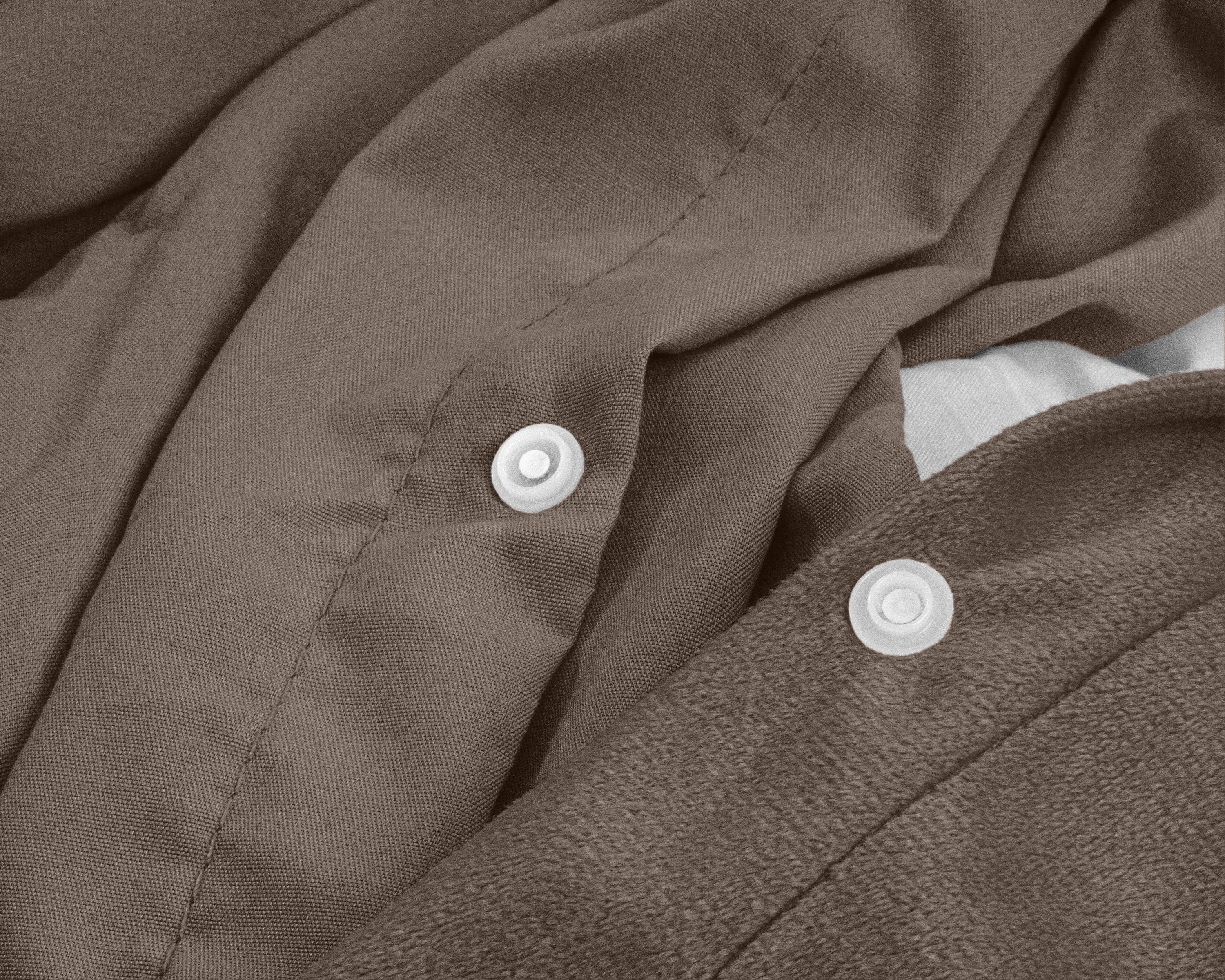 Velvet Uni Dekbedovertrek Taupe - Fluweel zacht - Anti-allergisch - Luxe verpakt