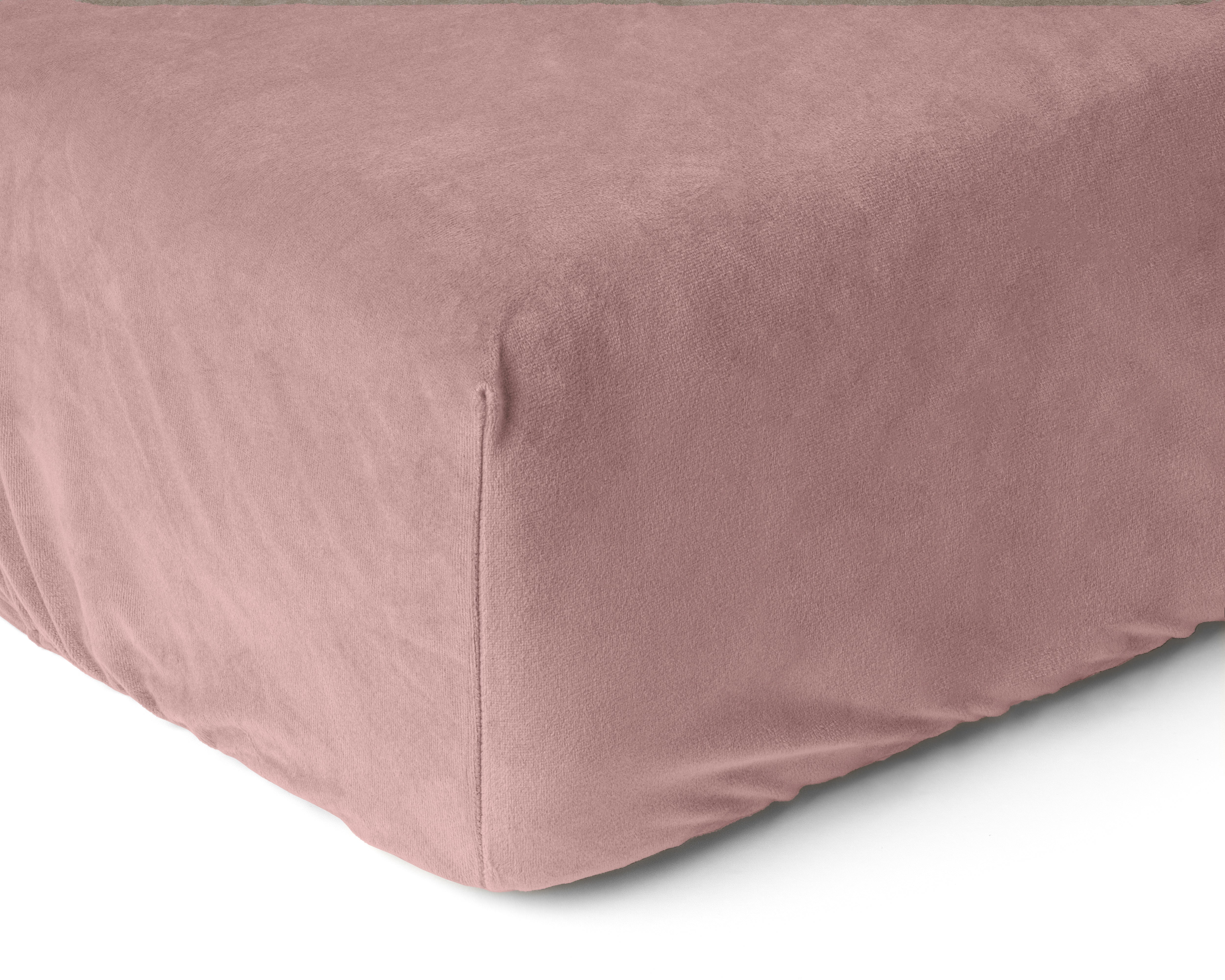 Velvet hoeslaken Oud Roze - Warm voor de winter - Zacht en soepel - Vocht absorberend