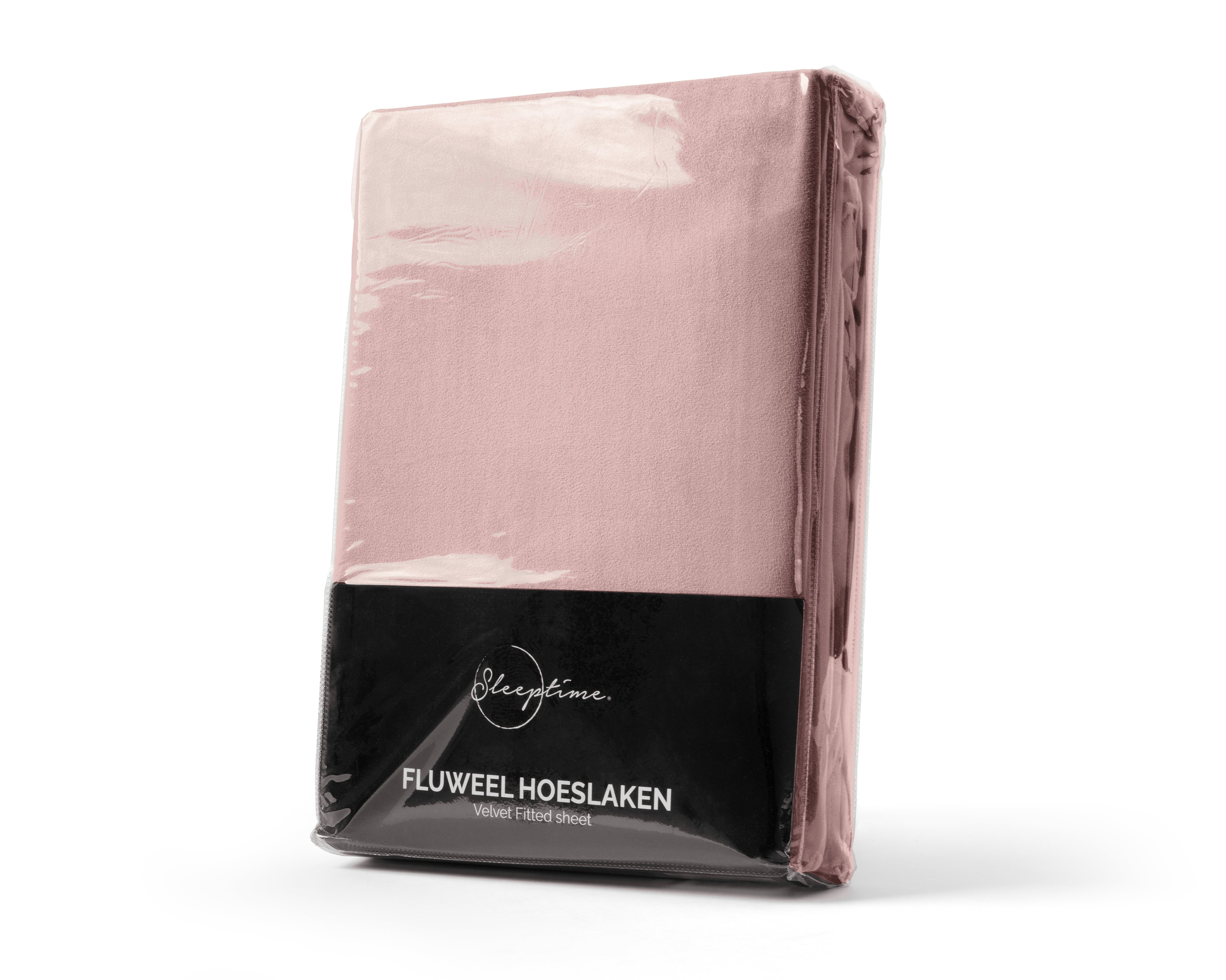 Velvet hoeslaken Oud Roze - Warm voor de winter - Zacht en soepel - Vocht absorberend