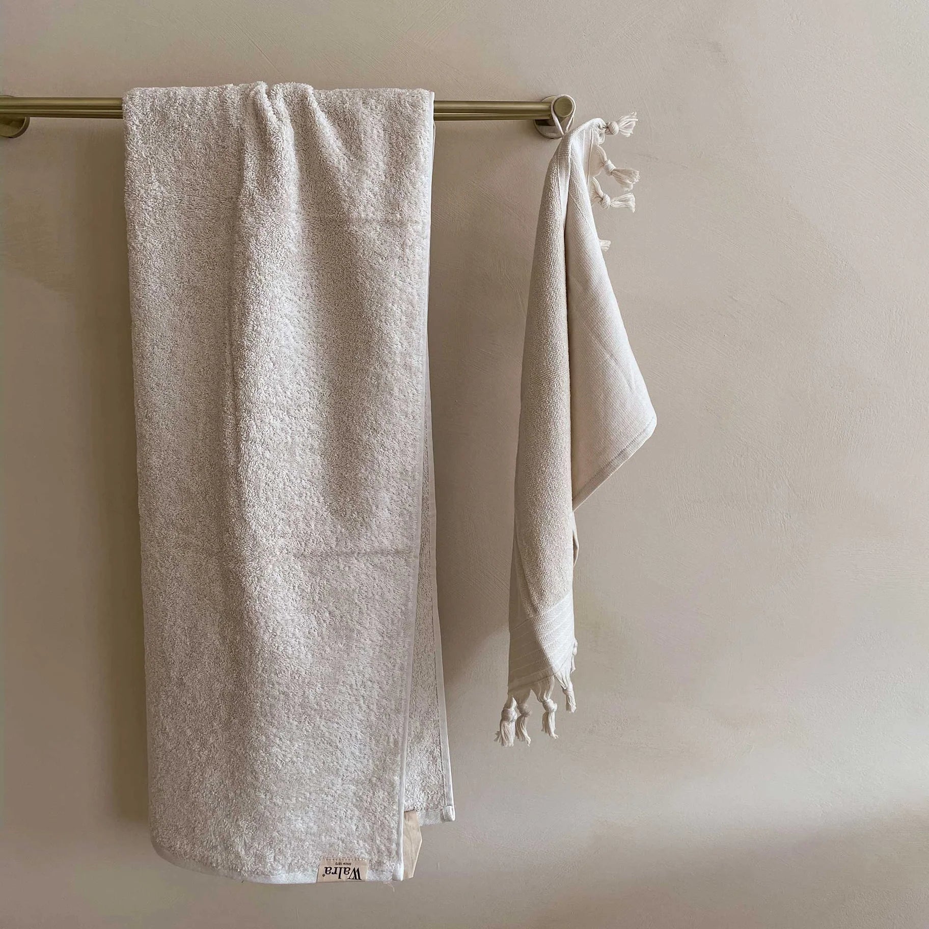 Walra Badlaken Soft Cotton - Legergroen - 70x140 cm - 100% Katoen