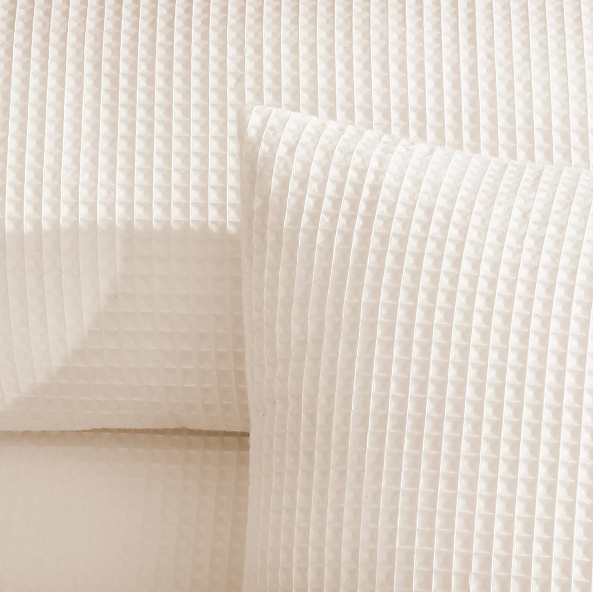 Wafel Katoenen Dekbedovertrek Creme