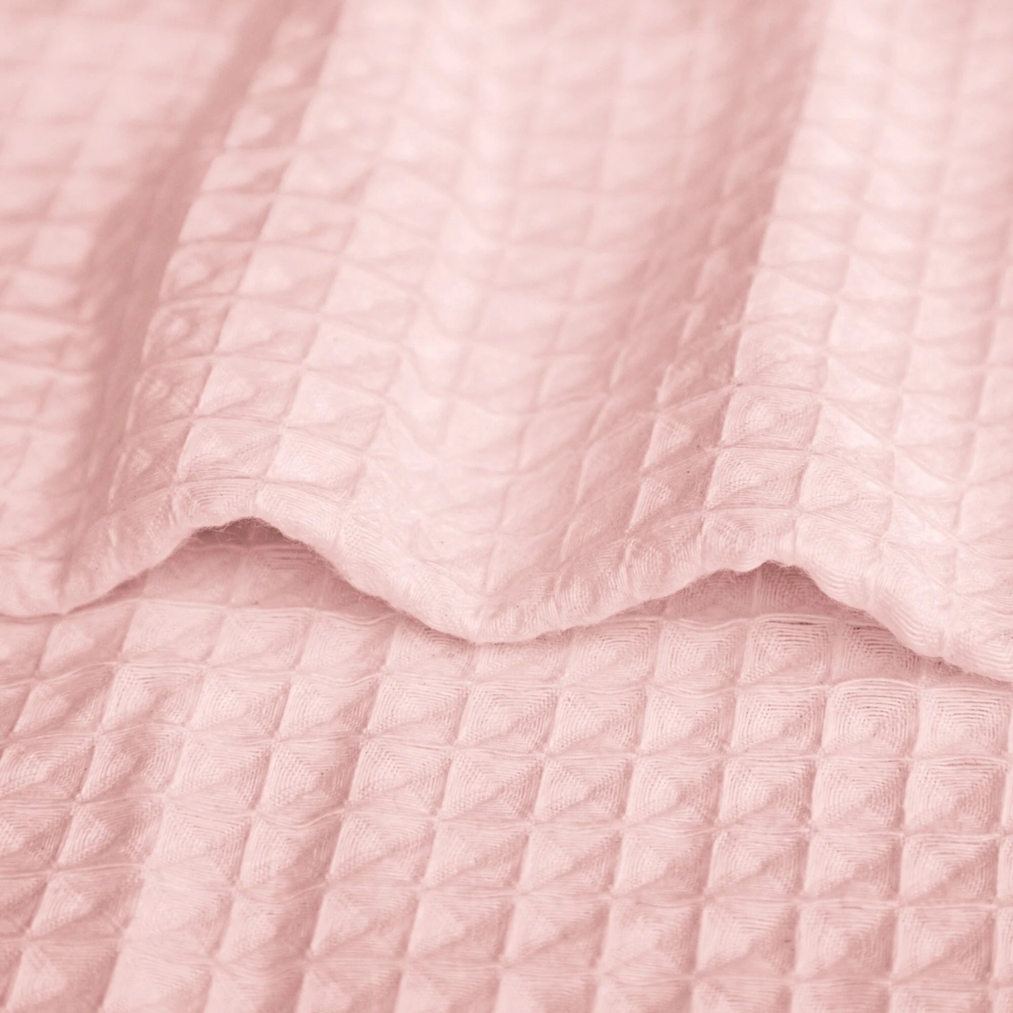 Pink Waffle Duvet Cover 100% Cotton - Luxurious and Comfortable