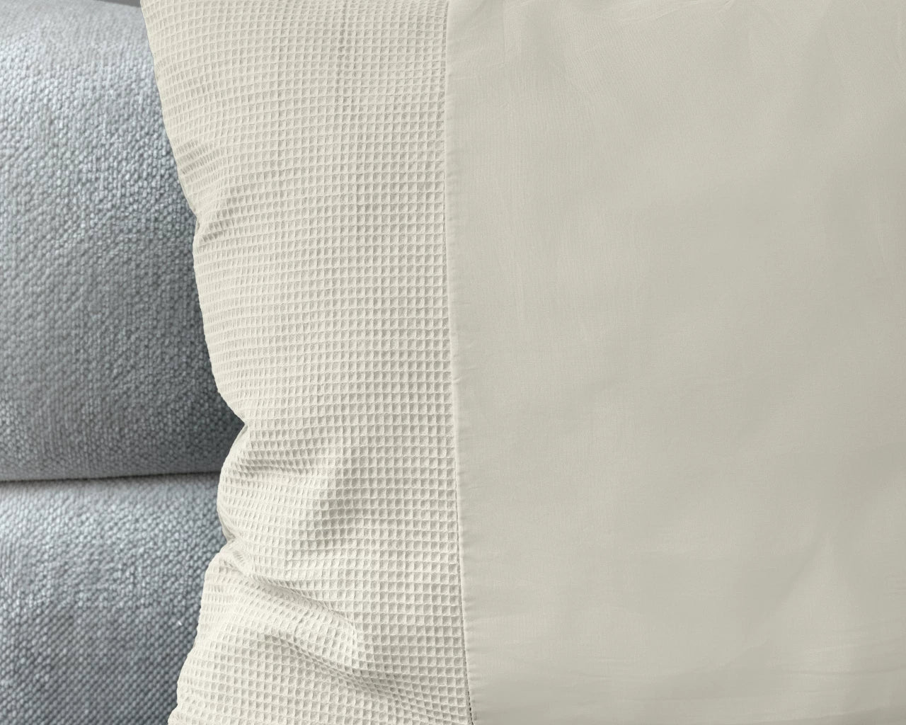 Waffle Dekbedovertrek - Beige - 100% Katoen Percale
