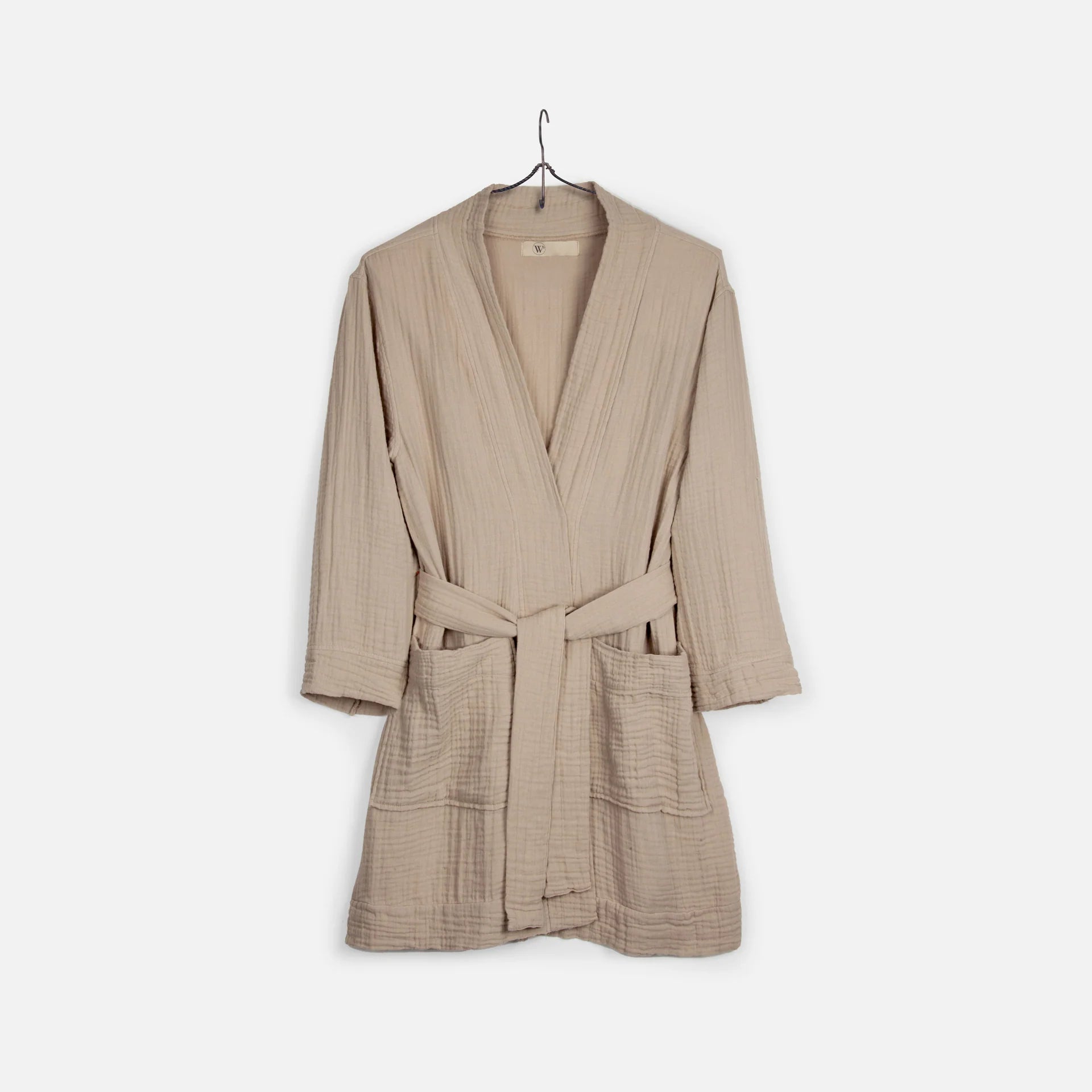 Walra Badjas Spring Robe - Taupe - 100% Katoen Mousseline