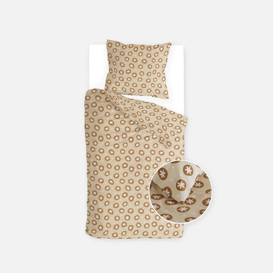Walra Dekbedovertrek Bubble Stars - Beige - 100% Katoen