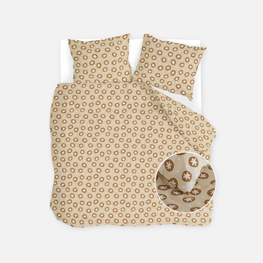 Walra Dekbedovertrek Bubble Stars - Beige - 100% Katoen (BCI)