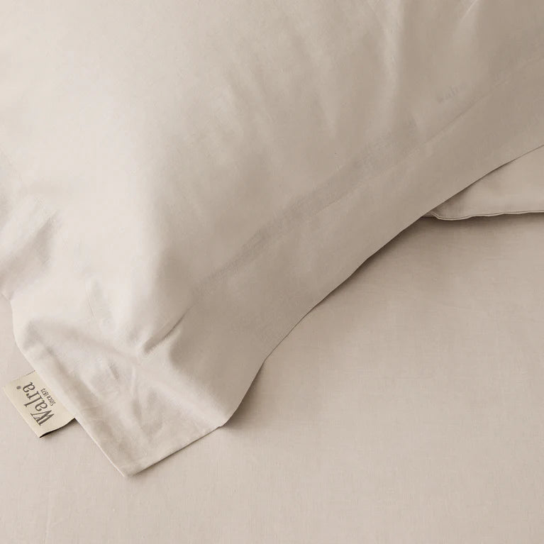 Walra Dekbedovertrek Linen Elegance - Zand - 100% Katoen Linnen