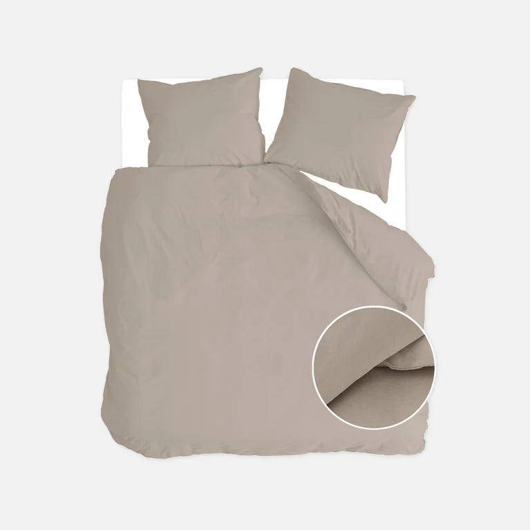 Walra Dekbedovertrek Linen Elegance - Zand - 100% Katoen Linnen