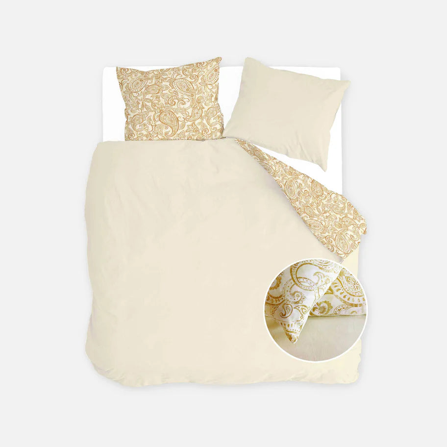 Walra Dekbedovertrek Perfect Paisley - Geel - 100% Katoen (BCI)