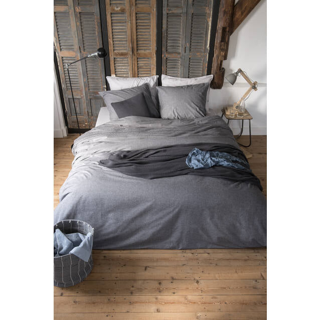Walra Dekbedovertrek Pure Craft - Grijs - 100% Flanel Katoen