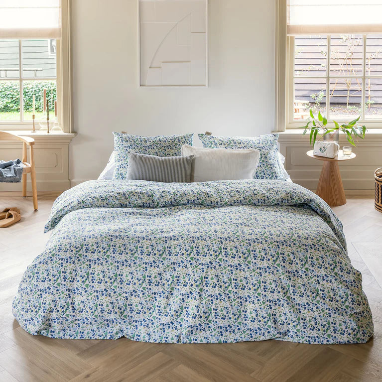 Walra Dekbedovertrek Remade Flower Fairytale - Blauw - 100% Katoen