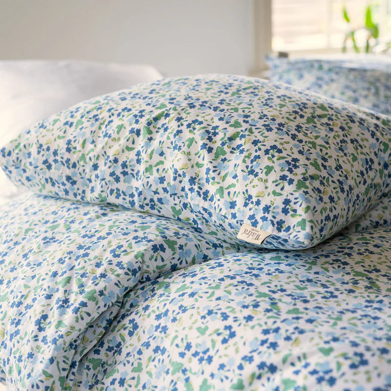 Walra Dekbedovertrek Remade Flower Fairytale - Blauw - 100% Katoen