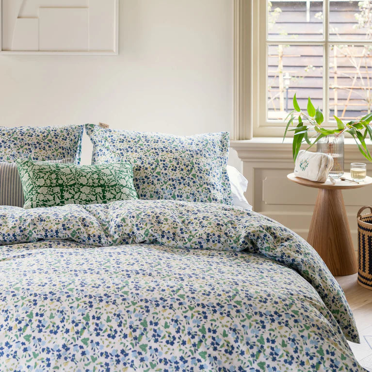 Walra Dekbedovertrek Remade Flower Fairytale - Blauw - 100% Katoen