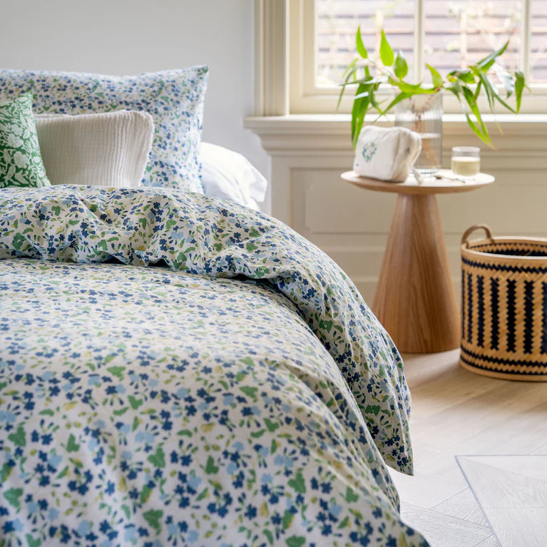 Walra Dekbedovertrek Remade Flower Fairytale - Blauw - 100% Katoen