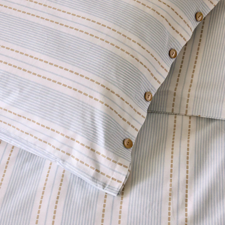 Walra Dekbedovertrek Remade Striped Harmony - Lichtblauw - 100% Katoen