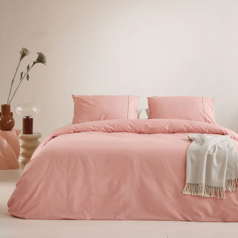 Walra Dekbedovertrek Remade Uni Essence - Roze - 100% Katoen
