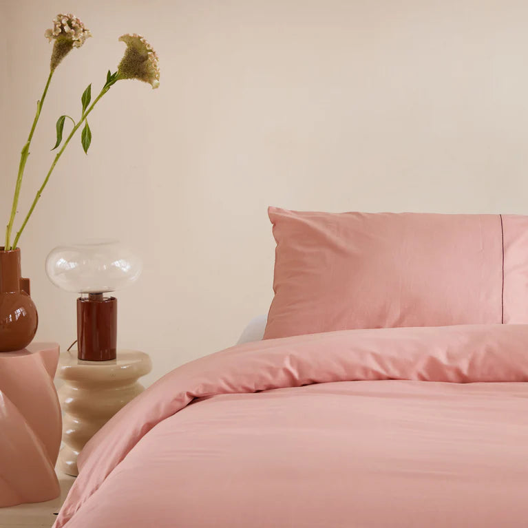 Walra Dekbedovertrek Remade Uni Essence - Roze - 100% Katoen