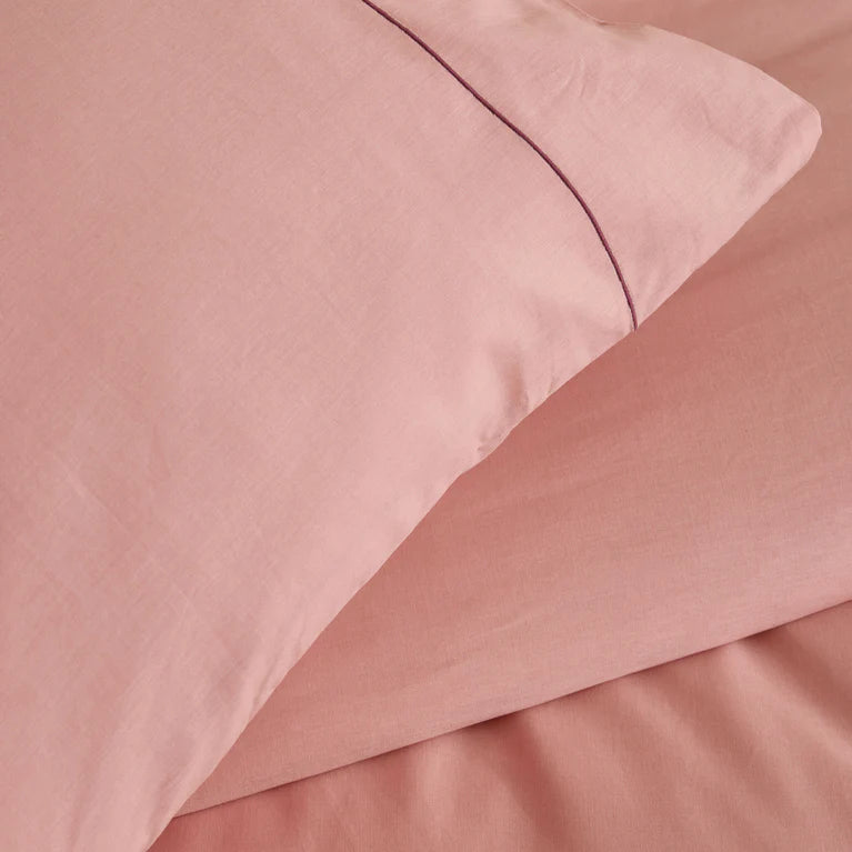 Walra Dekbedovertrek Remade Uni Essence - Roze - 100% Katoen