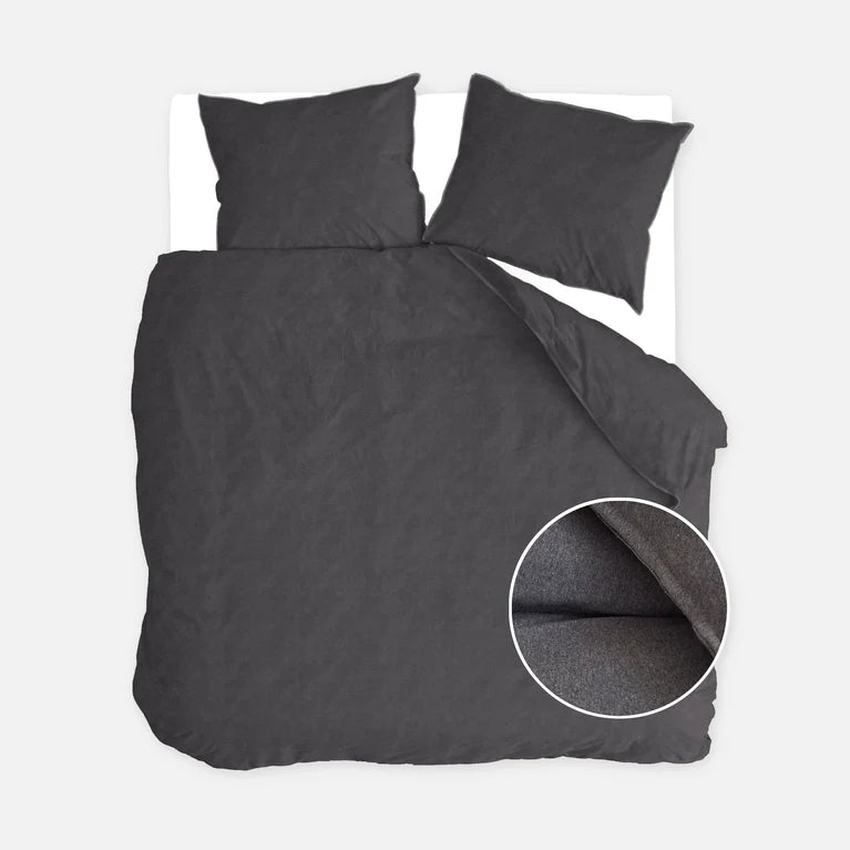 Walra Dekbedovertrek Soft Comfort - Antraciet - 100% Jersey Katoen