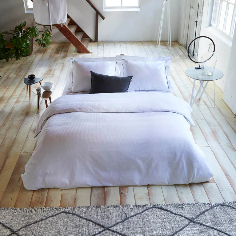 Walra Dekbedovertrek Subtile Stripes - Wit - 100% Katoen Satijn