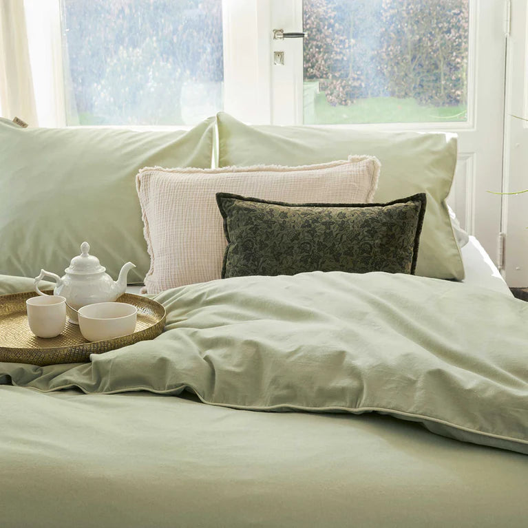 Walra Dekbedovertrek Sweet Softy - Groen - 100% Flanel Katoen