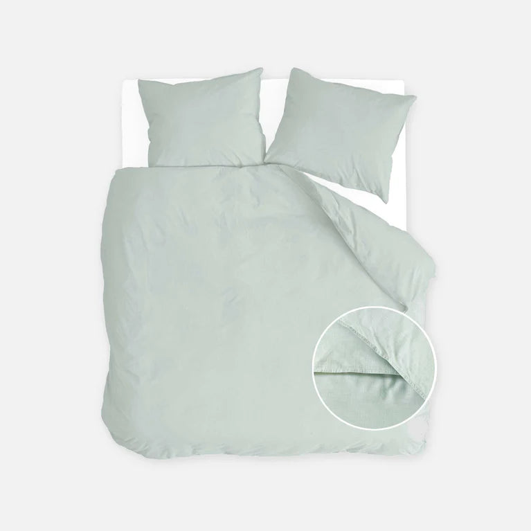 Walra Dekbedovertrek Vintage Cotton - Jade - 100% Katoen
