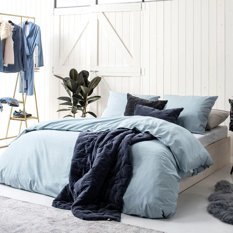 Walra Dekbedovertrek Vintage Cotton - Jeans Blauw - 100% Katoen