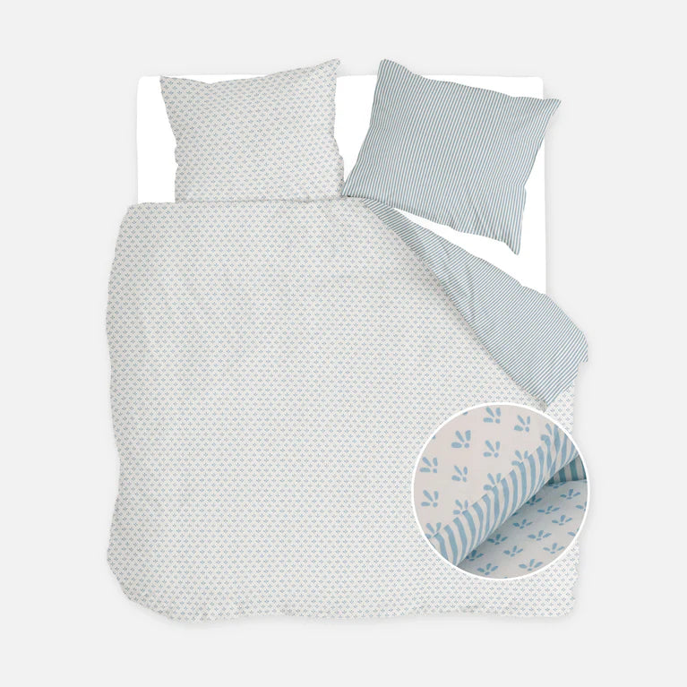 Walra Dekbedovertrek Warm Whispers - Blauw - 100% Flanel Katoen