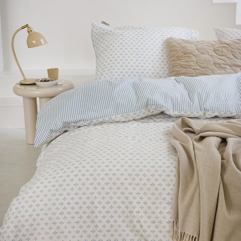 Walra Dekbedovertrek Warm Whispers - Blauw - 100% Flanel Katoen