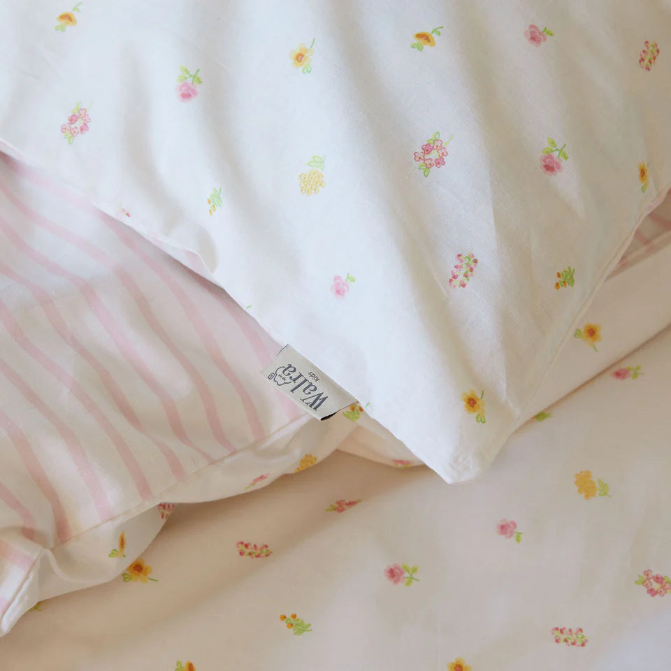 Walra Kinderdekbedovertrek Flower Friends - Roze - 100% Katoen