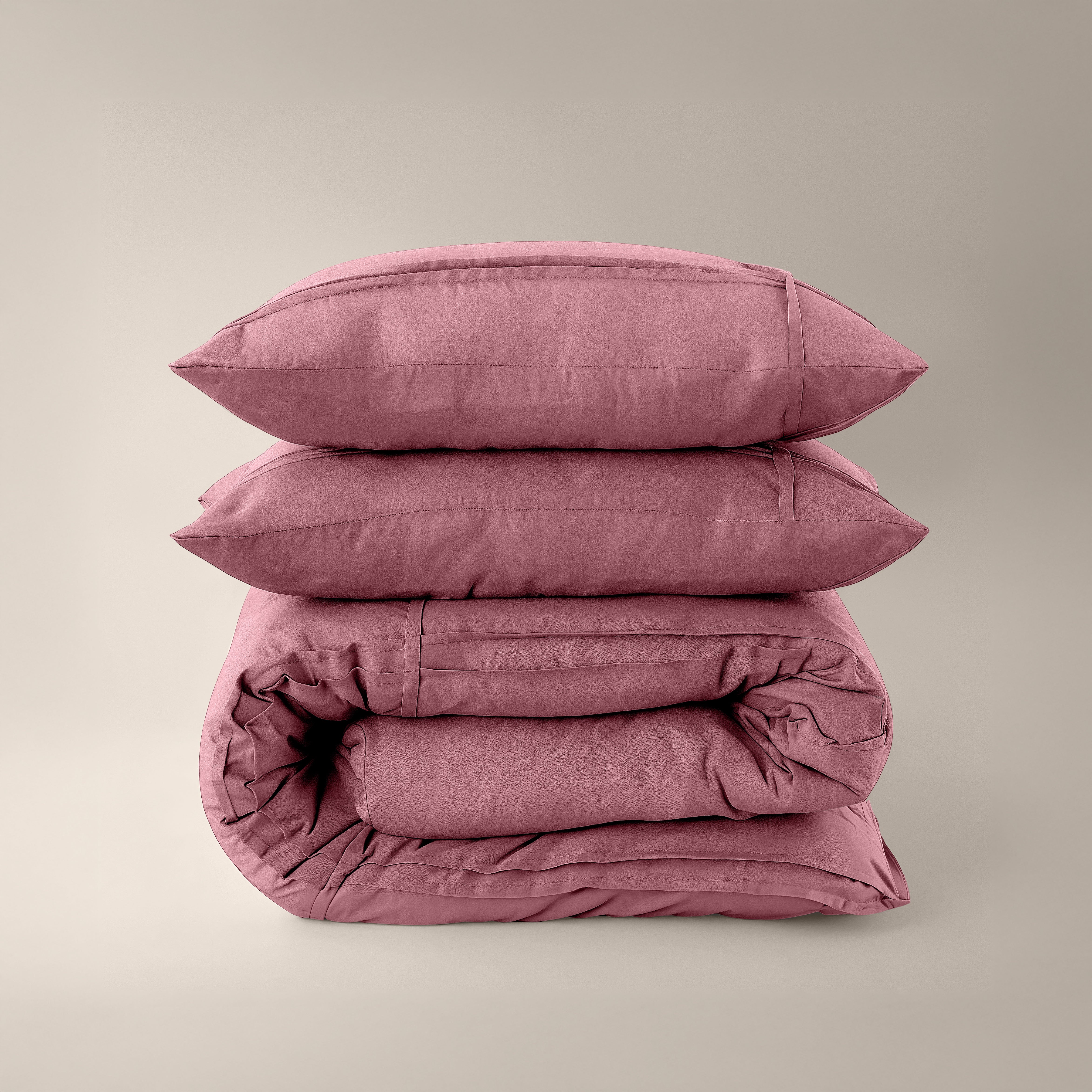Washed Tufted Dekbedovertrek Oud Roze