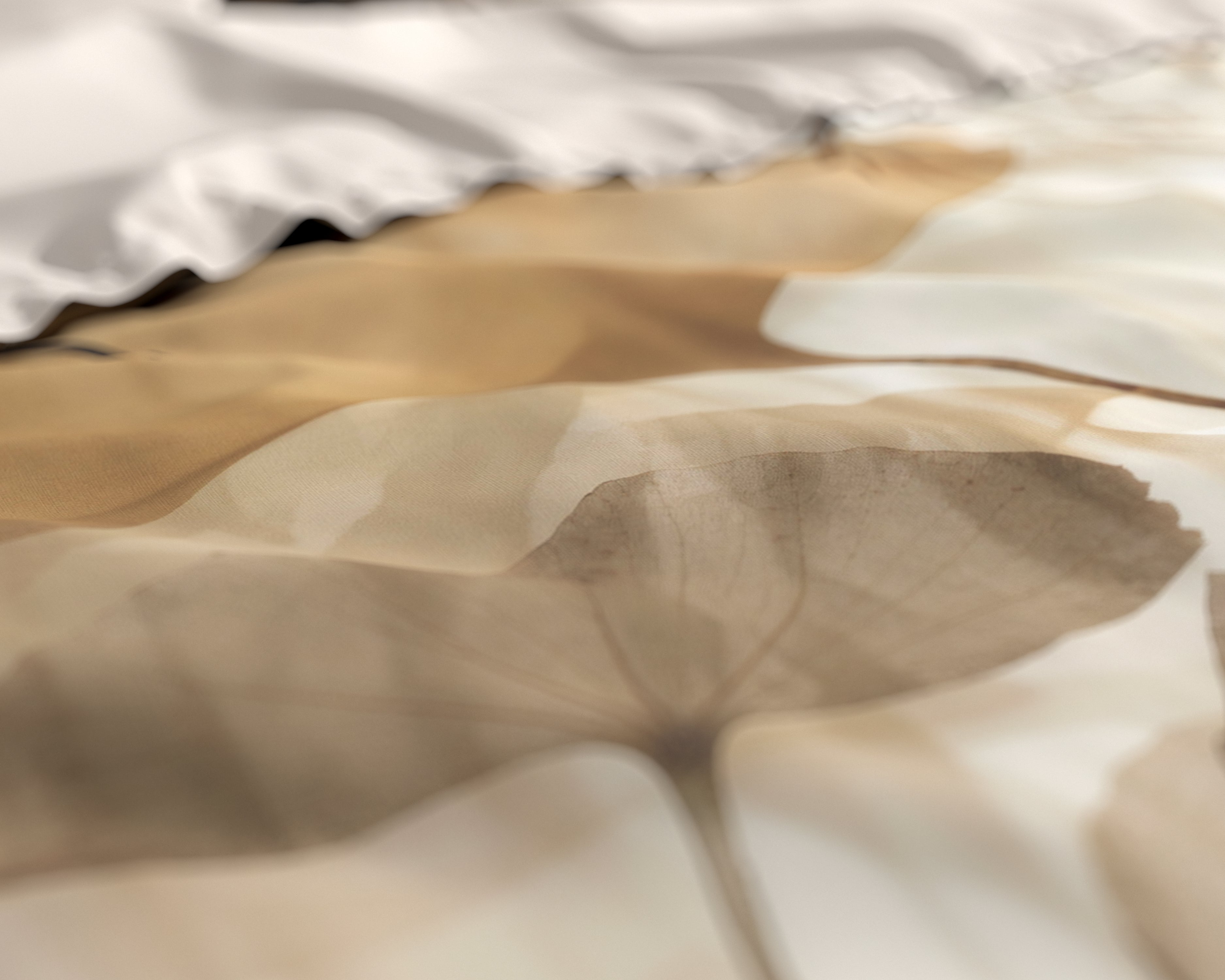 Water Flow Dekbedovertrek Zand - Luxe Satijn - Hoge kwaliteit - Trendy prints