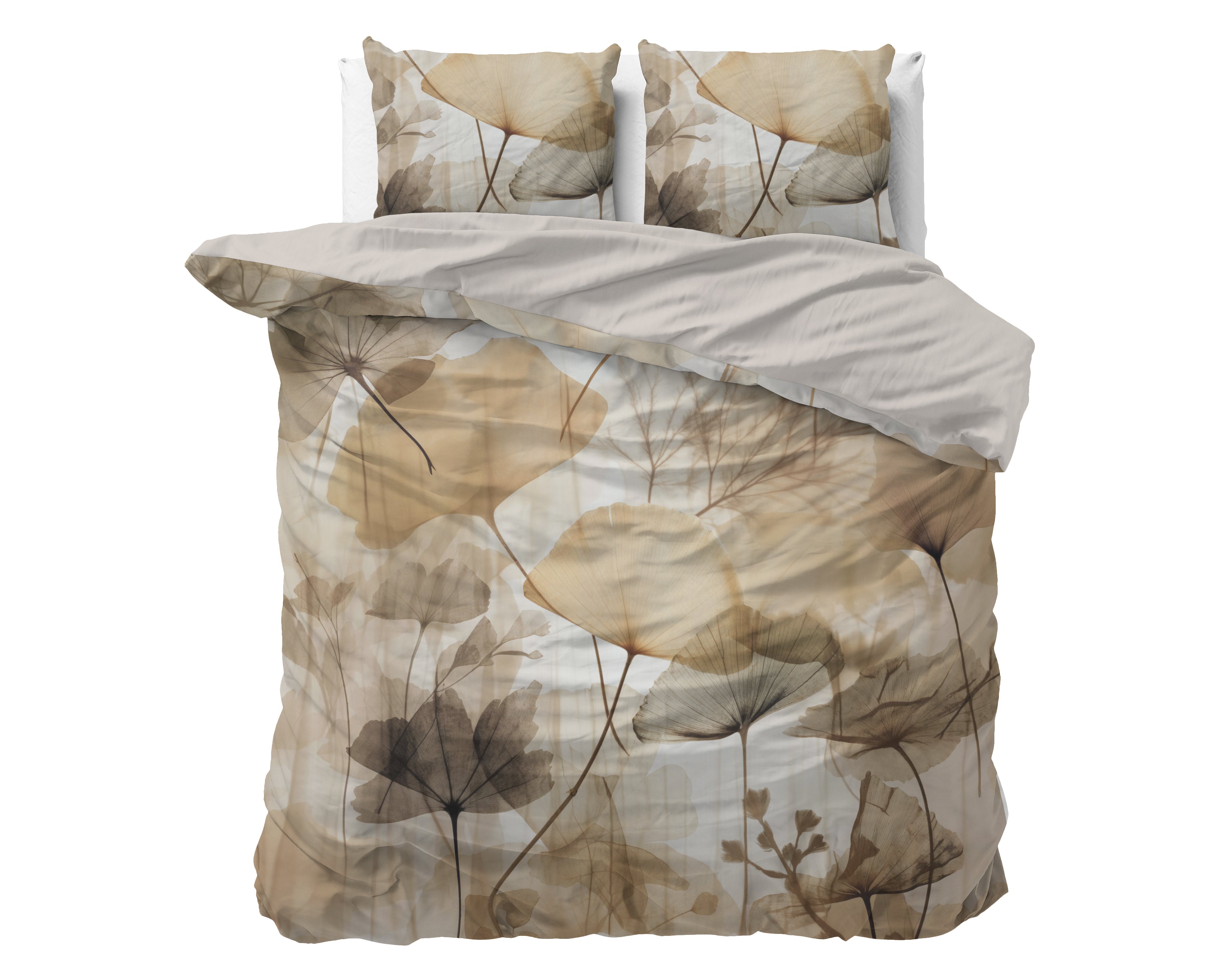 Water Flow Dekbedovertrek Zand - Luxe Satijn - Hoge kwaliteit - Trendy prints