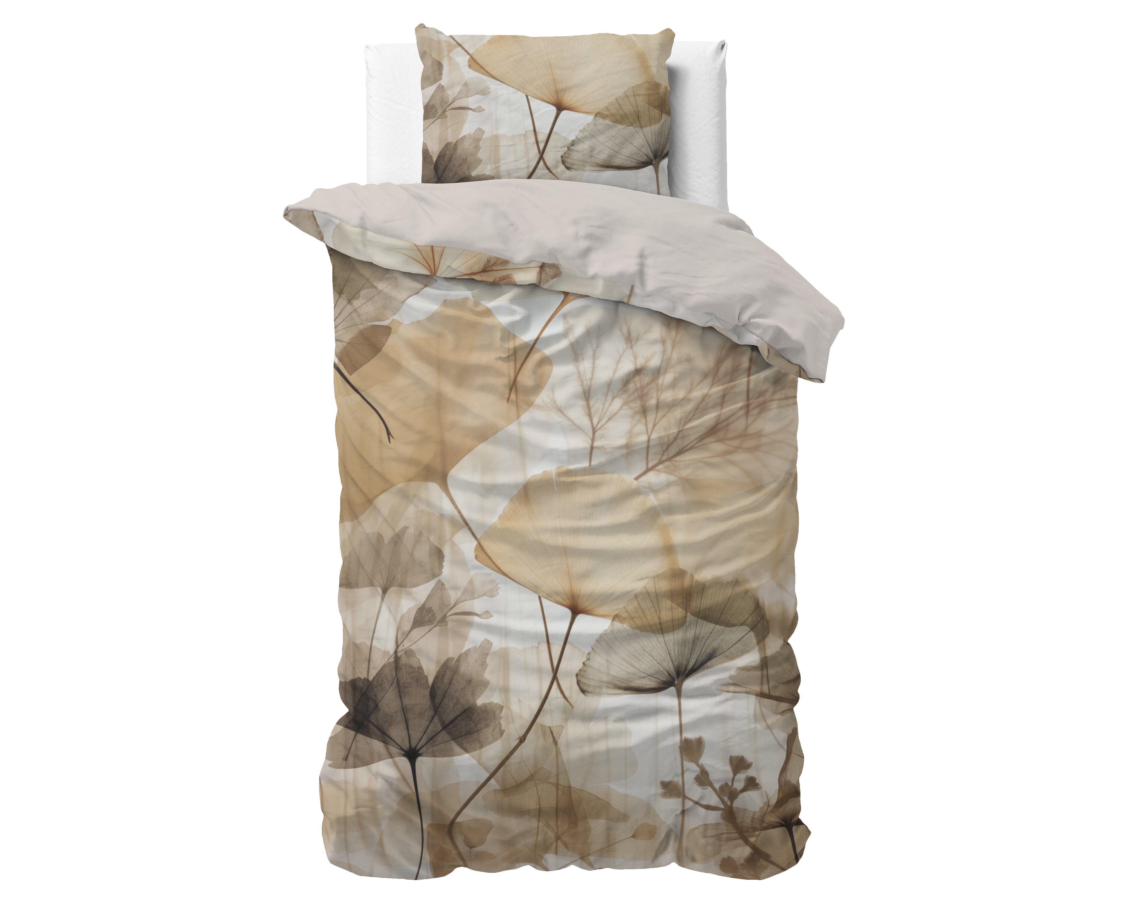 Water Flow Dekbedovertrek Zand - Luxe Satijn - Hoge kwaliteit - Trendy prints