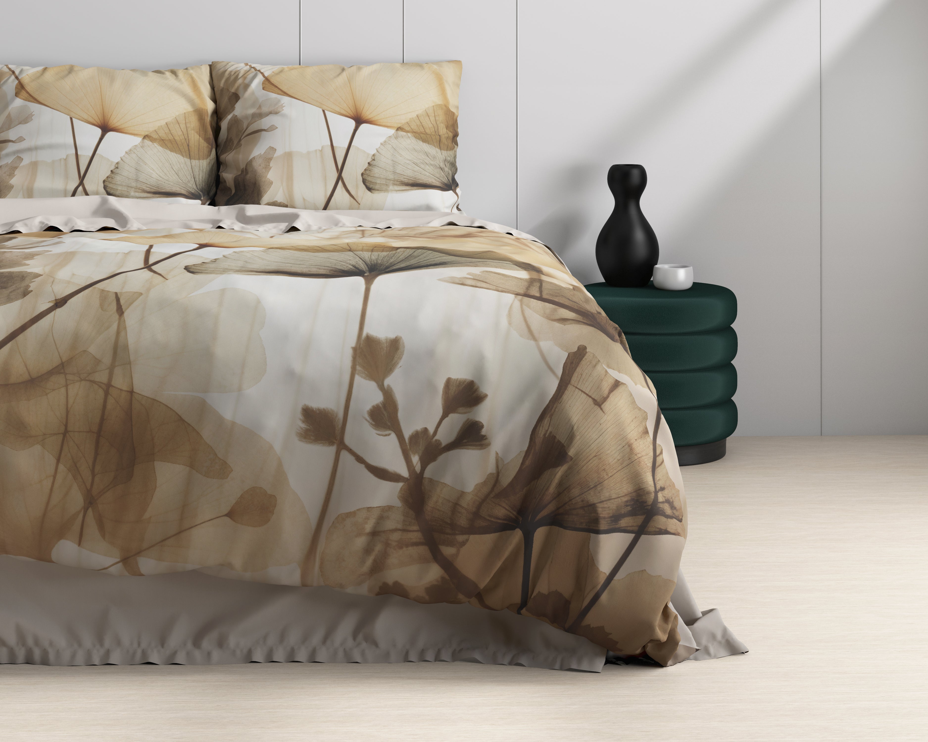 Water Flow Dekbedovertrek Zand - Luxe Satijn - Hoge kwaliteit - Trendy prints