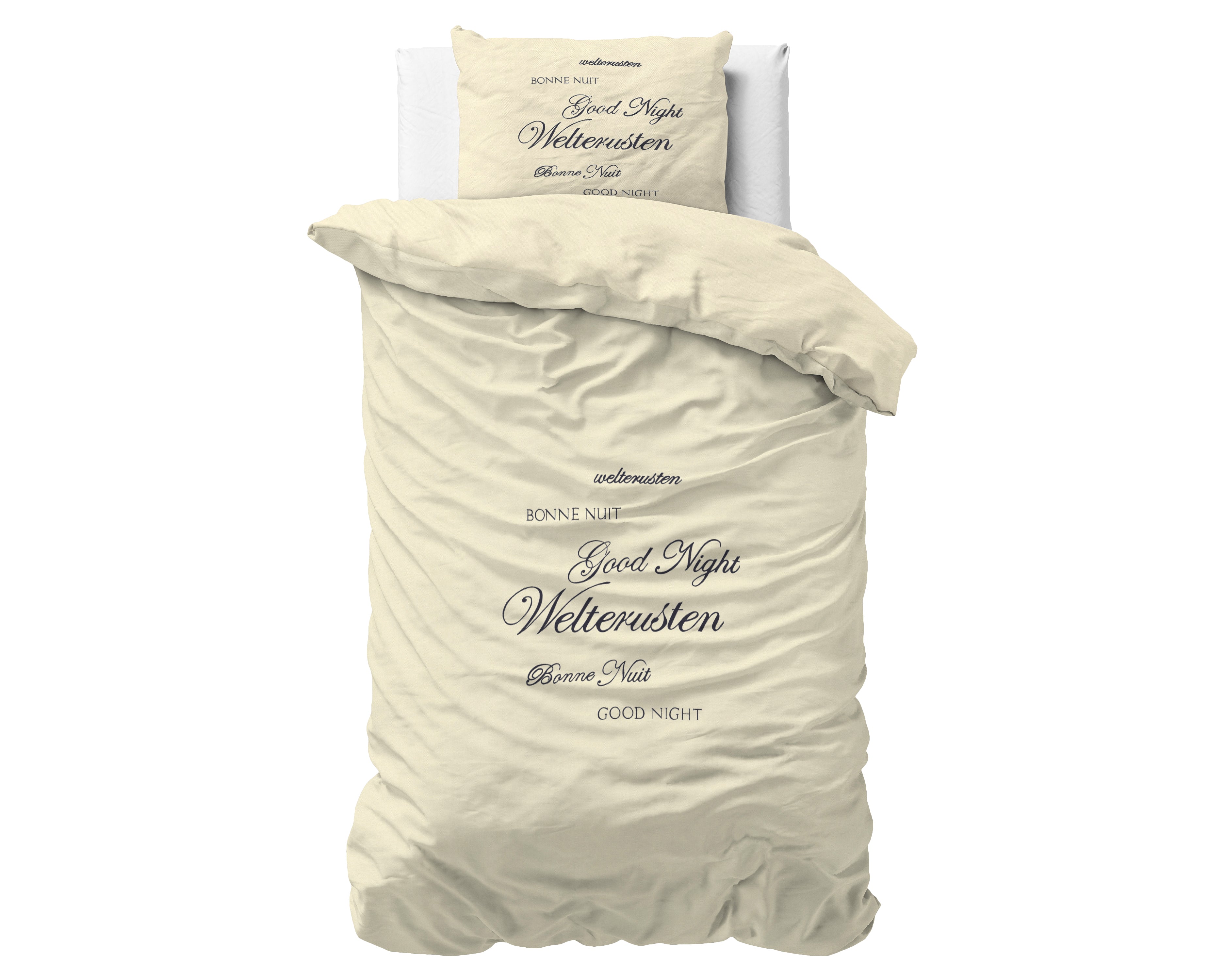 Welterusten Creme Dekbedovertrek