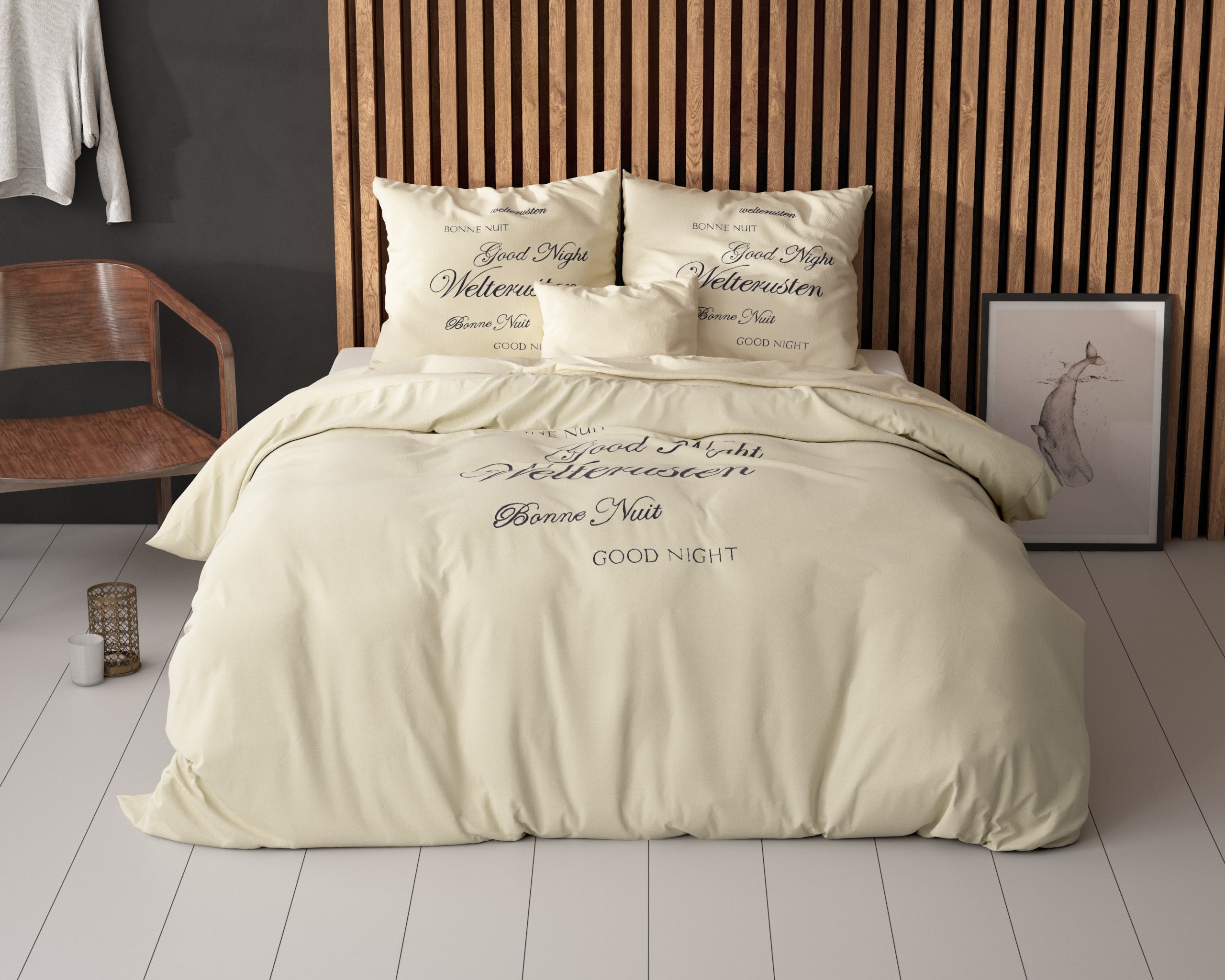 Welterusten Creme Dekbedovertrek