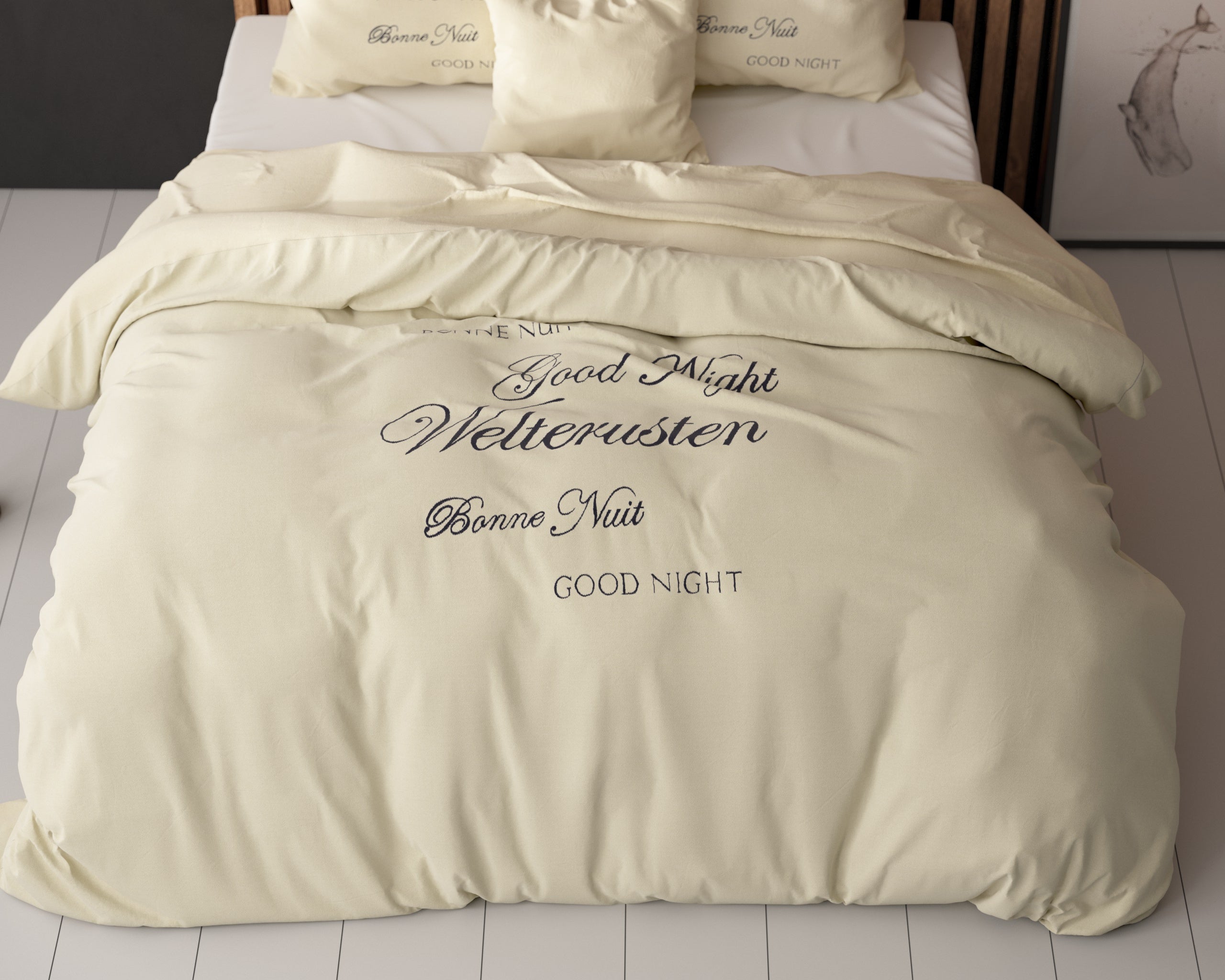 Welterusten Creme Dekbedovertrek